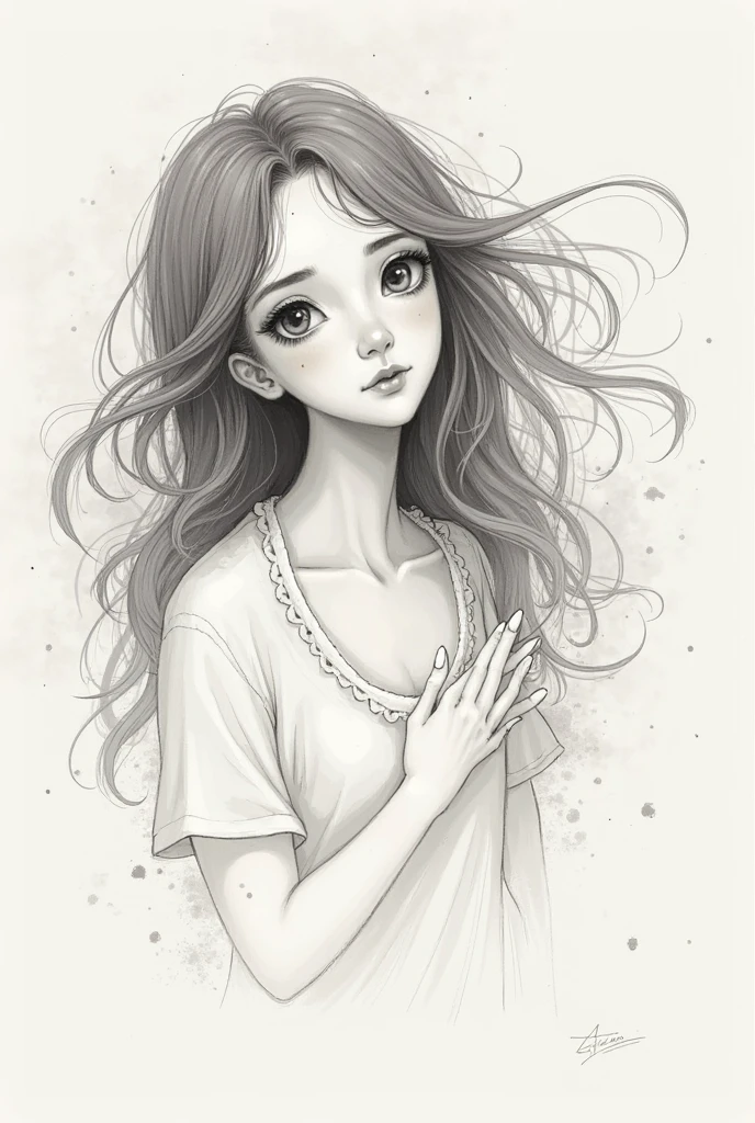 (Pencil_Sketch:1.2, messy lines, greyscale, traditional media, sketch),masterpiece, best quality, {best quality}, {{masterpiece}}, {high resolution}, focus, anime style, Cartoon full body close-up of a woman, girls design, portrait, gisha, anime image, long hair, Red hair, redhead, Look straight into the eyes, Polished and powerful look, out of tune, High, freckle, hapiness, Casual chic clothing, rich and colorful, color