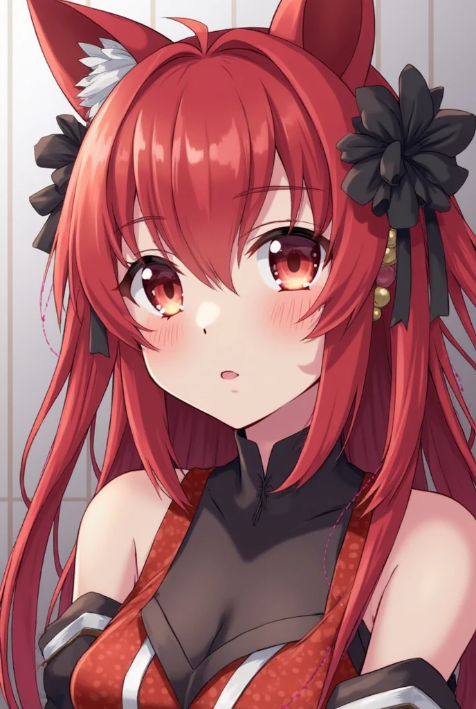 "Beautiful, hot girl with intricate features - detailed face, mesmerizing eyes, and flowing hair. High-quality 8k resolution. Achieve a realistic and ultra-realistic portrayal. Emphasize the stunning red hair and captivating red eyes."