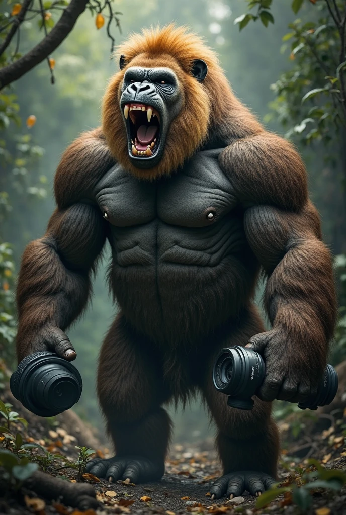 (RAW photo of a Neanderthals:1) , (hyper realistic:1.4), (Neanderthal man:1.4),transformation,(half gorilla mix :1), tall, bulky,hulk body, chubby belly, (very muscular:2), (hairy body:1.5),(detail face:1.1), tan skin, thick arms, (veiny arms:1.1), (bloated gut:1.5),(wearing underwear:1.1), thick legs, rounded pecs, (big arms:1.1), veiny arms, dark brown skin, (wrestling another skinny guy on a stage:1.1) ,angry, hdr, photorealistic
masterpiece, cinematic, best quality, sharp focus, 