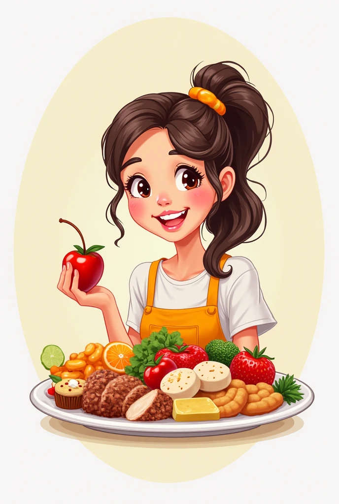 YouTube channel logo which name is cooking with Roshni testy and yummy food recipes A picture which provides yummy vegitarian recipe, with all vegetables, and fruits, spicy