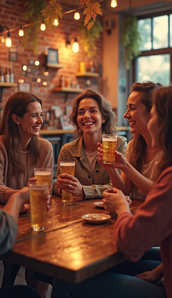 group of friends laughing and drinking coke
