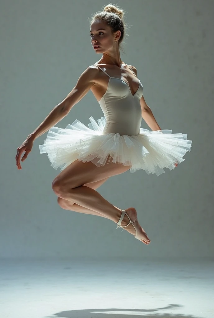 (Best quality,4K,8K,A high resolution,Masterpiece:1.2),Ultra-detailed,Mechanical ballet dancer,Beautiful detailed eyes,beautiful detailed lips,Extremely detailed eyes and face,Long eyelashes,Classical ballet performance,Beautiful ballet movements,Precise pointe work,Soft and flowing tutu,Ethereal atmosphere,Magical stage lighting,Vivid colors,Sparkling tiara,Airborne ballet dancers,Superb mechanical joint movement,Dance in a surreal garden,Rotate spin,Breathtaking arabesque,Elegant leapfrog development,Light jump,Enchanted expression,,A calm and delicate posture,,Precise synchronization of movements,Smooth and seamless transitions between dance sequences,Mesmerizing and captivating performances,Ethereal musical accompaniment,A mechanical marvel in motion,Mesmerizing pointe technique,Floating and weightless movements,Delicate and precise footwork,Exquisite balance and control.Soul Dancer Mark,A blond in tiny miniskirt dancing alone in the rain,soul,Barefoot,Loose and worn clothes,Professional ballet movements,Fingertips 1 butterfly,Very contagious,Splash,Light and Shadow,Minimalism,artistic conception,Clean background