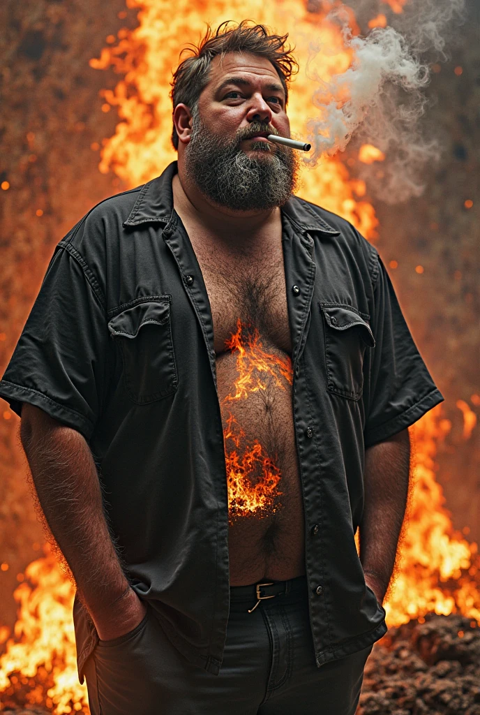 Half Mentally weak man with overweight body, recieding hair and eyeglasses and other half of thé same man mentally strong with fit body and a Glow UP face