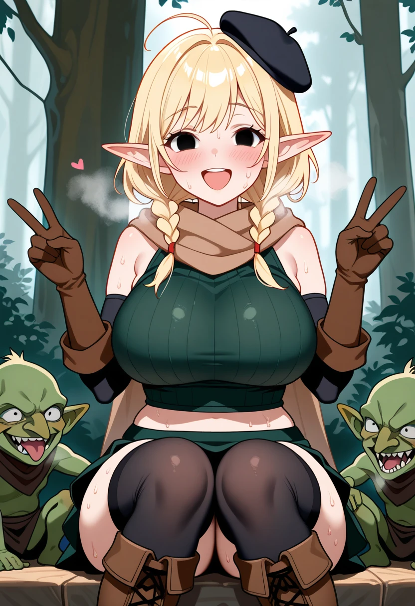 nsfw:1.5,1 female,Age 25emale wizard is surrounded and attacked by multiple goblins during a battle.),Goblin in heat,monster,(blush,Are crying、tears),((gorgeous torn wizard dress)),(Torn clothes:1.5)、(Attack goblin with magic),Dynamic pose,Dynamic Angle,Micro Panties、Hugts:1.5、Overflex Fluids:1.5、vagina、SEXss goblin、gang oss GrePenis、A male goblin iat and erection、n pulling clothes