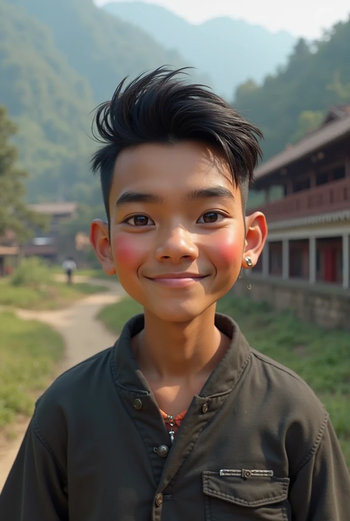 A cool boy with nice look and nepali vibes
