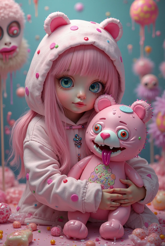 Pink bear doll