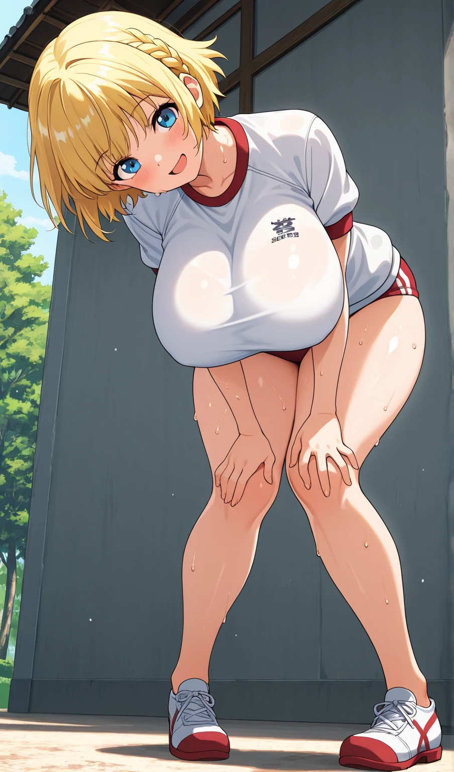 photorealistic,(tanned skin:1.5),,[ 4 k digital art ]!!,(seductive mature realistic woman),(red lips,long eyelash,eyeliner),(tareme),realistic woman, (blonde short hair),(buttocks focus:1.2),(spreading legs),(plump body:1.3),clothed mature woman posing in crowded street,outdoor,(clothed woman),(off-the-shoulder blouse and white skirt:1.3),wet pussy,huge buttocks,(smile and aroused:1.5),(wet pupils),brown eyes,oiled skin,(sweaty),look at viewer,(creampie:1.3),(trembling:1.3),excessive cum in pussy,(cum in pussy:1.3),orgasm,from below,upskirt