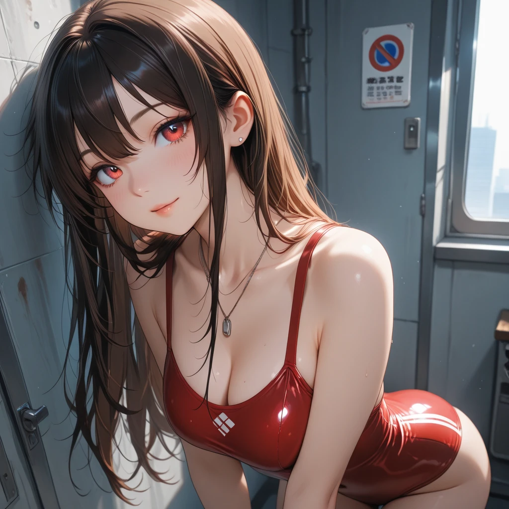 hair band, Medium Hair, ribbon, socks,Eyepatch,,((((Highest quality, 8k, 32K, masterpiece, 超High resolution: 1.2)))),EvangelionAsuka,Delicate and smooth skin, Realistic Skin, Perfect and beautiful face, Perfect pretty face, (From above: 1.2), , (Thin black underwear, Fleshy pubic area, Beautiful nipple exposure: 1.4)), See-through red micro bikini, Are standing)), Glowing Skin, Beautiful waistline, masterpiece, Highest quality, High resolution, alone, Big Breasts, indoor, Out-of-position good, Thong, (arrival: 1.2),,,,Disheveled underwear, Shortness of breath, An invitation to sexual expression, Single women, Light good,,, Cleavage, close your eyes, lips, Long Hair, Open your mouth, photograph_, pink_good,,(masterpiece),(Photorealistic: 1.3), NFSW, Super detailed, (Skin with attention to detail: 1.2), (Highest quality: 1.0), (超High resolution: 1.0), (Highest quality, 8k, 32K, masterpiece, 超High resolution: 1.2), ((Spread your legs)), float your hips 1 person, 1 person, Asuka, Red clothes, Evangelion, 8k, Highest quality, pussy juice stain, female masturbation,,