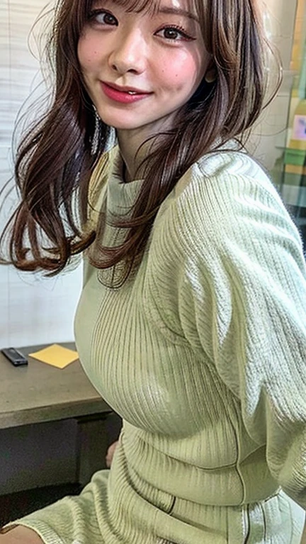 masterpiece, highest quality, Very detailed, Beautiful lighting, woman, Tight jeans, Blonde, (Green Eyes:1.3), (White sweater:1.2), turtleneck, stand up, In the park, Beautiful views, A little blush, smile, (かわいいsmile:1,1), (Glossy Lips:1.1), (Beautiful Eyes:1.1), wonderful returnround, Mouth closed, arms_behind_return, short hair、(Large Breasts、Wet crotch、Wet pants、incontinence:1.3)
