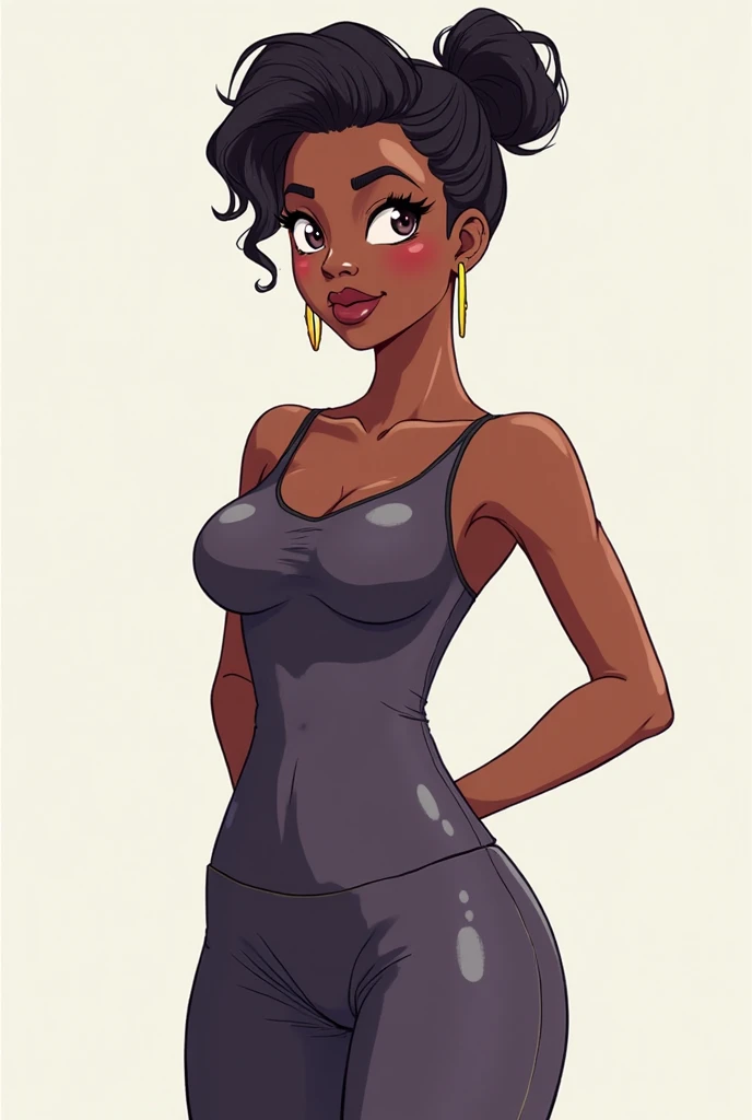 Solo, ((African angolan female)), (short dress strapless), (perfect hot hourglass body), (square-shaped defined pretty face:1.35), (medium round breasts),