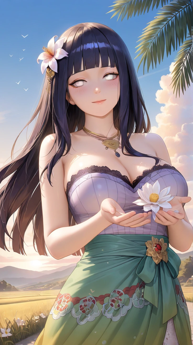 (masterpiece:1.4), high quality, high definition, sharp focus, detailed clothes, detailed body, detailed face, anime, best quality, 4k, 8k, absurd resolution, intricate detail, (detailed eyes:1.3), animation, illustration, highly detailed, highres, extremely detailed, <lora:hyperdenoiser_v090:0.6>, <lora:perfetfingers:1>, (large breasts), (parted bangs:1.4), skindentation, <lora:hyperrefiner_v090:0.6>, <lora:add_detail:0.3>, <lora:ETO_OC:0.2> ETO-OC, <lora:ETO_OCC006:0.7>, ETO_OCC, (curly hair:1.3), (long hair:1.1), black hair, thick eyebrows, pale skin, plump, smiling, looking at viewer, mature female, (hazel eyes), (full body:1.3), dress, short dress, shoes, <lora:éº»è¢2024-002:1>, md, (flowers:1.5), (blue flower:1.4), (peacock feathers:1.4), leaf, plant, butterfly, yellow flower, rose, blue rose, Thighs parted, arms raised,