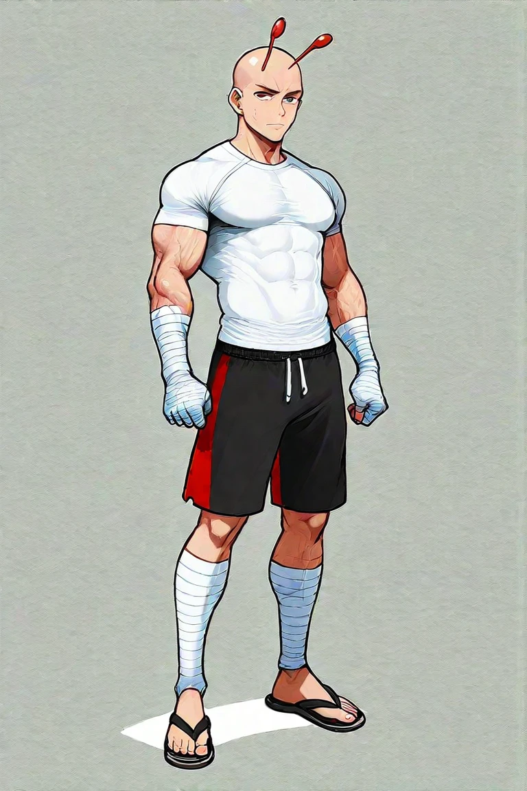 How、、semen、Detailed illustrations、Ultra-precise expression、masterpiece、Highest quality、ultra High resolution、High resolution、Hiromitsu Takeda Style、White background、Simple Background、stand、whole body、One middle-aged man、uncle、Vulgar expression、Brown Skin、solo、Muscular、stand、White Shirt、Red tracksuit pants、Black Hair、Short Hair、Erect penis、