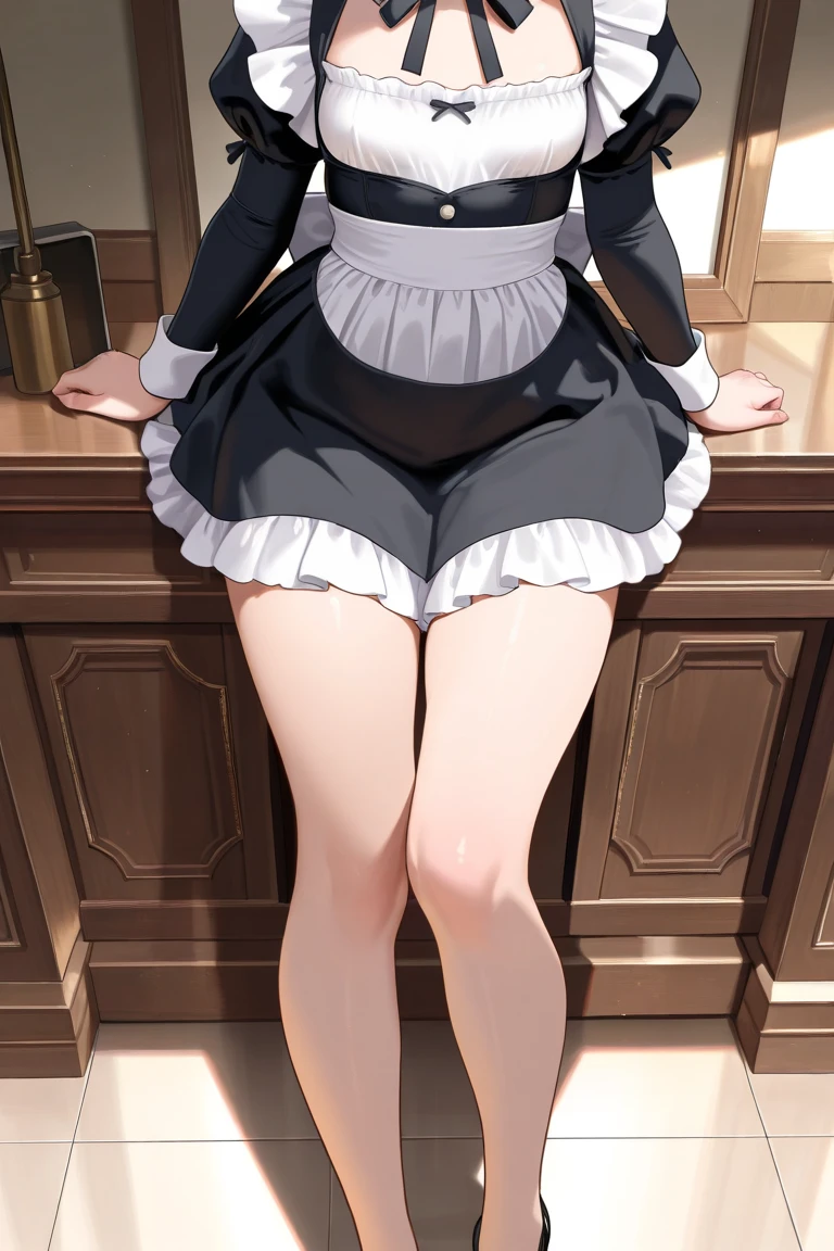 ultra-quality, ultla highres, Hyper Detailed, High contrast, superfine illustration, creative refinement, ssmile,Black panties, Show panties, skirt by the,