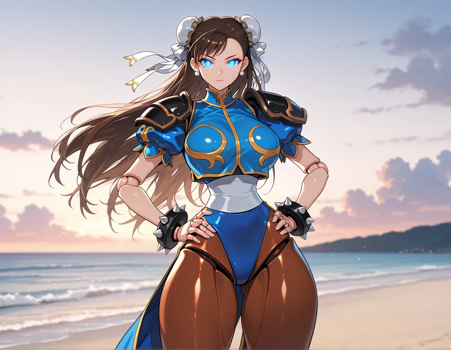 ultra-detailed, Explicit, Beautiful body, Beautiful Nose, Beautiful character design, perfect eyes, perfect face, ultra highres, 4K, beautiful legs, perfect legs, Nice hands, Perfect hand, Masterpiece, Best Quality, Highly detailed, illustration, absurdres, street fighter, doll suit, shadaloo doll, dollsuit, expressionless, blank eyes, looking at viewer, red gloves, emotionless, black latex, corrution, mind control, female combatant, full body, hypnotized, unhappy trance, full body suit, ribbed bodysuit, both arms at side, obey, perfect female body, extremely glossy latex, hypnosis, hypnoLora, empty eyes, Mind control device, poses, submissive_pose, Slave, hat, necktie, stand up straight, standing, standing at attention, hat, necktie, belt, latex, ribbed bodysuit, thighhighs, garter belt, Fighting Stance, extending the right arm from the shoulder into the air with a straightened hand, nazi saluting, military, military saluting, salute, thigh boots, 1girl, solo, Shakti Kareen, Mobile Suit Victory Gundam, dark skin, brown hair, brown eyes, long hair