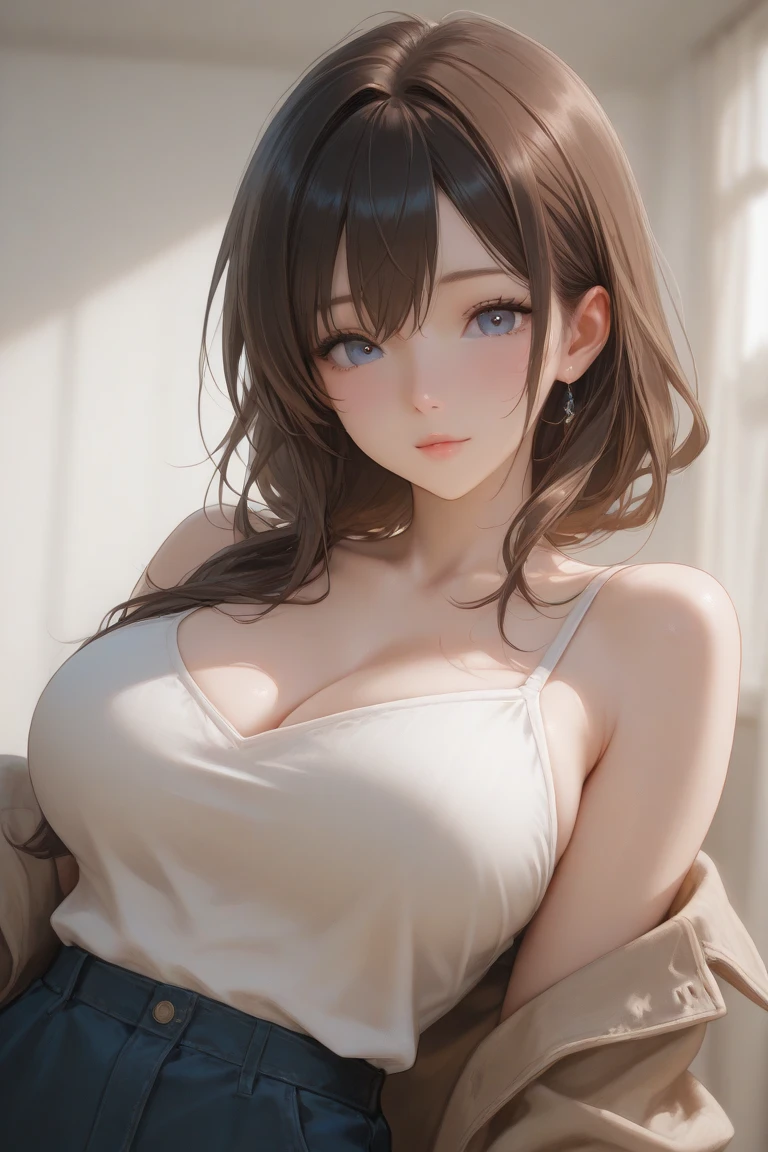 image,(all fours:1.2),top-down bottom-up,((1girl:1.5),(face Close-up:1.2),curvy,petite,beautiful breage breasts,pal(pointy breasts),(erect ni,((realistk,ultrgh resolution,best quality,masterpiece,(Sense of presence:1.5),(Dynamic:1.5),(bold:1.5)),(thin hair:1.8),(straight hair:1.5),(Swept bangs:1.5),(extra light coppery amber hair),(hair over one eye),(bed),(clothed:1.5),(blouse)