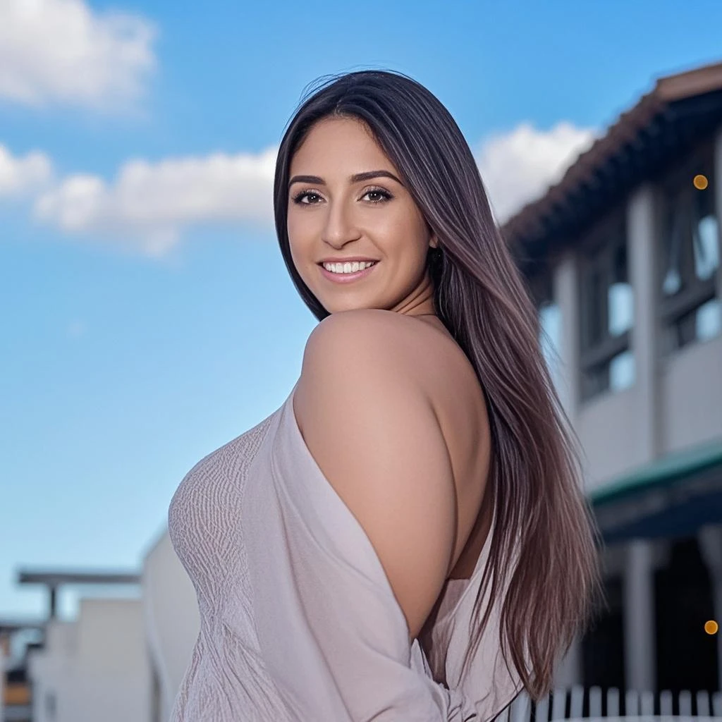 Foto in sequence from woman ((full body, Feliz)), biting lips, Rosto detalhado, usando um vestido curto solto com estampas florais, posando na frente de uma casa de pau-a-pique, caatinga, Northeastern Sertão , Fundos detalhados ligeiramente desfocados, Luzes Naturais, ((HDR)), Realistic photo, foto profissional, flerte com o espectador, olhar sexy, fotorrealista, Beautiful, pele natural, 8k UHD, alta qualidade, filmic grain, Fujifilm XT3
