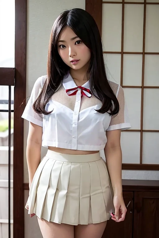 Japanese busty junior high school student in underwear