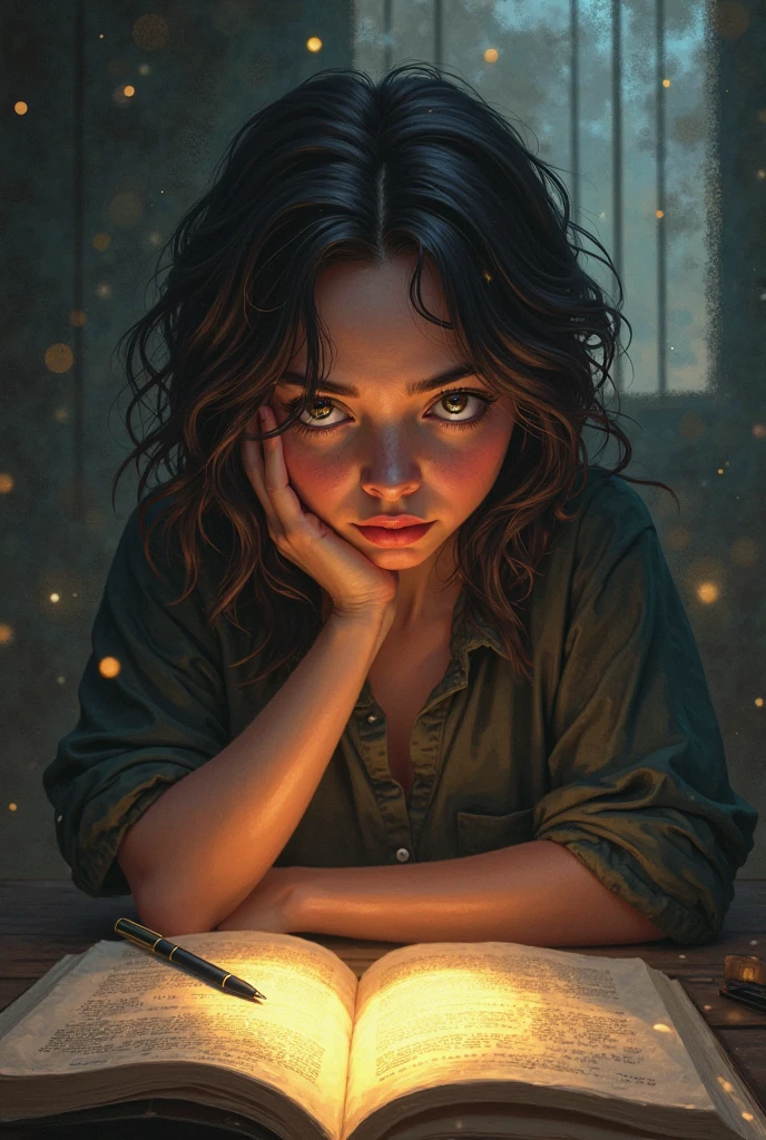 photograph of a woman, (troubled facial expression), textulight indian skin, goosebumps, blonde curl hair, plaid flannel shirt with distressed bikini indian sare, milky shot, with man kissing , perfect eyes, (candlelight,chiaroscuro), Porta 160 color, shot on ARRI ALEXA 65, bokeh, sharp focus on subject, shot by Don McCullin