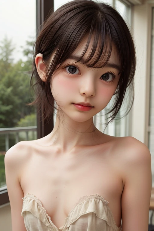 girl、solo、Stunningly beautiful、delicate and detailed、Soft Light、((cute))、Photorealistic、detail、Beautiful Skin、Delicate eyelashes、The cutest little face、Beautiful Skinの露出、Very delicate hair accessory、((Sparkling brown hair))、Half Western and half Eastern、Compact head、Beautiful eyelashes、Models for drawing、((Legally young))、((Legal ))、Estrus、ur hands down、Embarrassed、No underwear needed、Nude ban lift((Legal Nudity)))、((Legalng body type))、((Legally small breasts))、((Legally youLegal breasts))、No underwear needed、n lifted、(((Legal Nudity)))、((ally young body type)))、L small breasts、Legally young、Legal breastsチラ、No underwded、Nude ban lifted、Legal Nu(Legally young body type)))、((ally small breasts)))、ally young)))、Legal breasts、No underwear needed、Nude bed、Legal Nudity、Legally young body tylly small breasts、Legally yoLegal breasts、Colorfulrays of light、Not too long、((Non-indicative pion))、torso、Upper Body、((Smiupright))、((Legal Lolita))、（Outdoor）