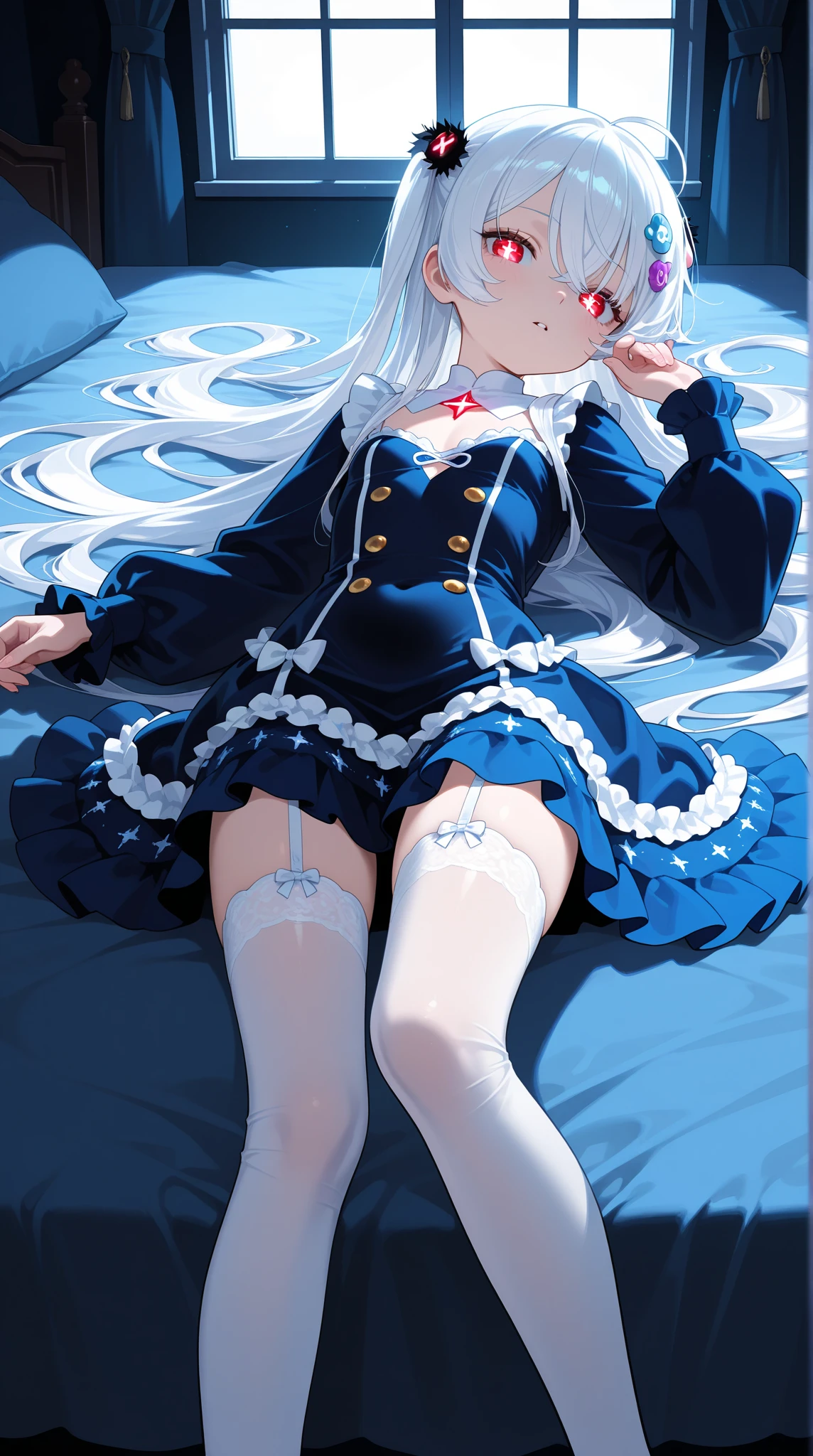 tmasterpiece,best qualtiy,1girll,Confectionery,white sunbeams,with light glowing,adolable,magical,edge lit,blue color eyes,upper legs,youthfulness