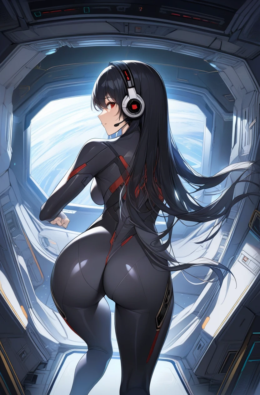 Margaret Tarrant Anime　wondrous　strange　Whimsical　Sci-Fi Fantasy　Many large and small spheres　White Bikini Ultra Micro Bikini Schoolgirl　Japanese high school girl, Beautiful girls big breasts big ass, hyper detailed high resolution masterpiece close up to girl, solo girl, black hair, sitting legs spread, front view