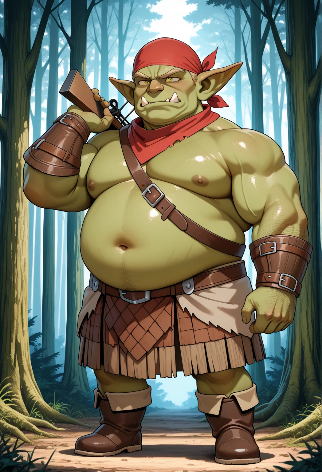 Old goblin, muscular,big body,muscle goblin,old goblin