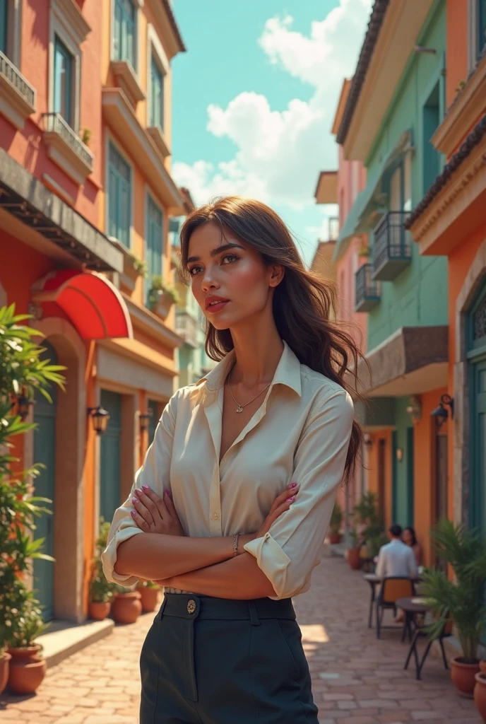 change the location according to new styliesh outfit which in trending in 2024 add more suitable place and like someone trying to create some memories