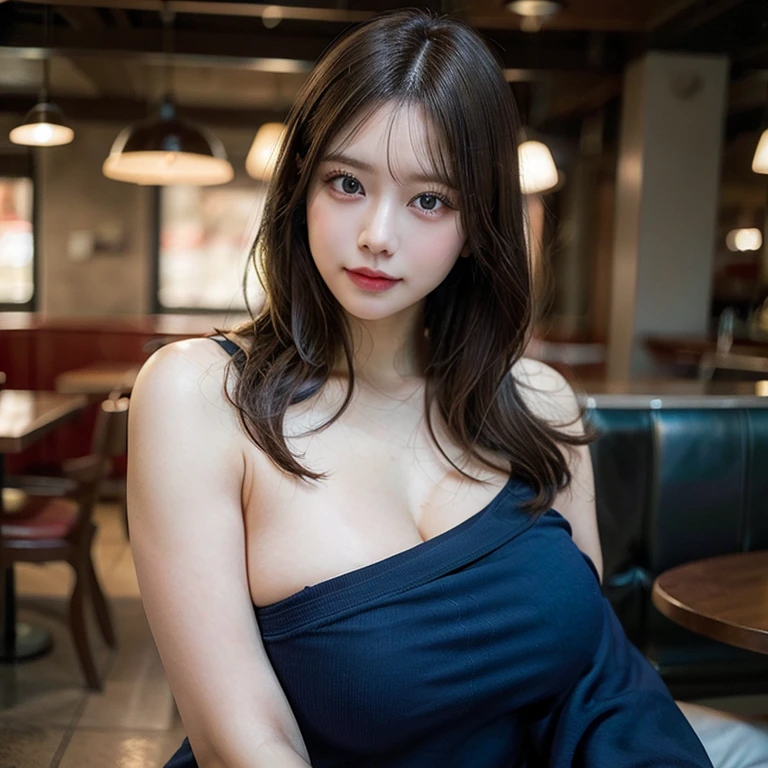 Only one woman, Sit at the counter table, (Holding a beer mug) In one hand, office worker, Suit jacket, Stylish clothes, Mature Woman,The valley is visible、Big Breasts、 /(Light brown hair/) bangs, A gentle, blushing smile, (Drunk:0.8), (masterpiece Highest quality:1.2) Delicate illustrations, Very detailed, Big break (A lively tavern) indoor, 1 bottle of beer, Crowded, (Warm lighting), Detailed Background、(masterpiece:1.4), (Highest quality:1.2),(Realistic:1.4), (Very complicated:1.2),(Sharp focus), born, Super super realistic, (High resolution), 8K UHD, (Exquisitely detailed), (Dramatic light), (Beautiful delicate light), (Ultra Color), (Perfect Anatomy), Highest quality, 超High resolution,