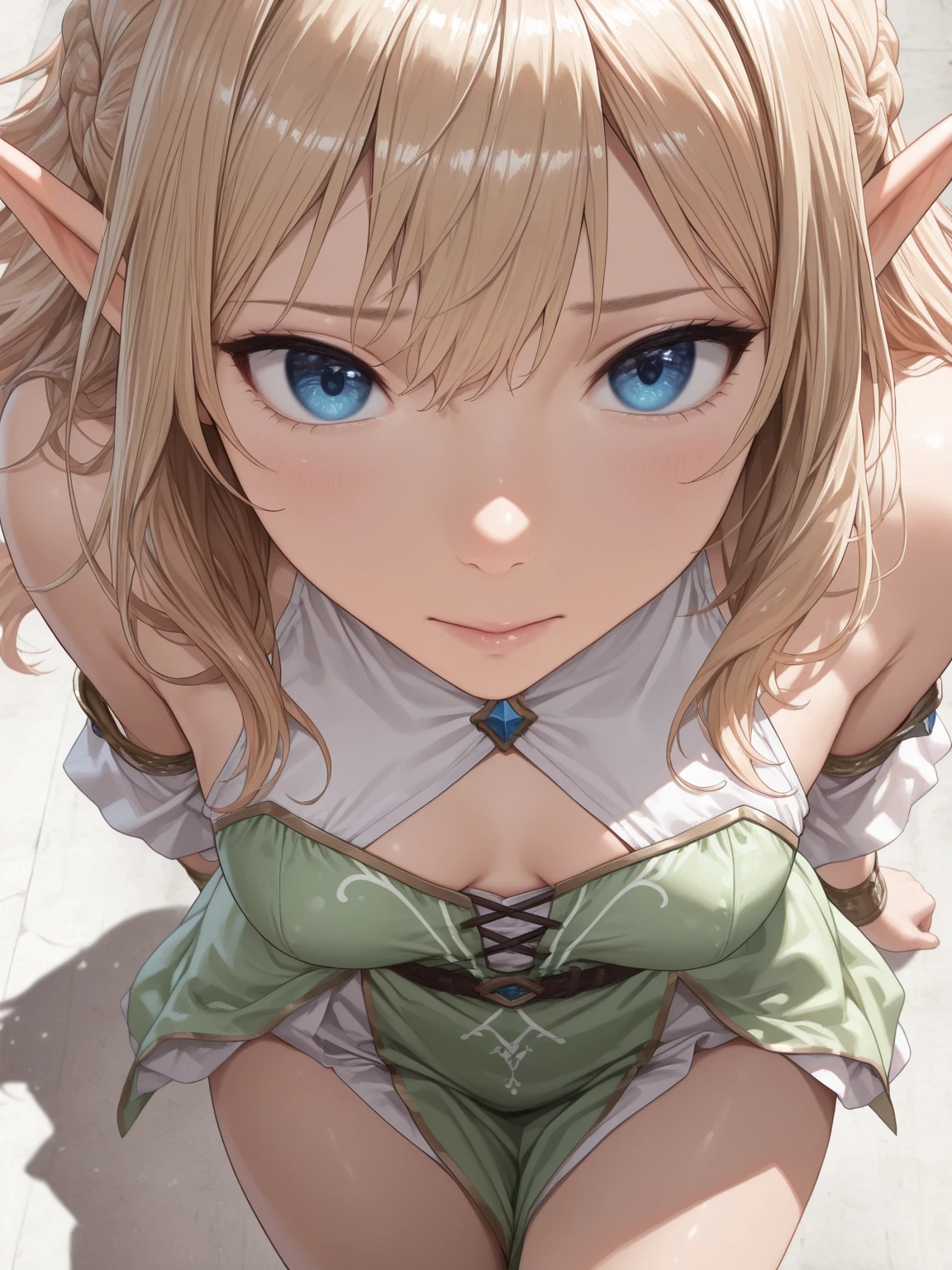masterpiece、(detaileds、hight resolution、top-quality)、 1 人、The most common elven clans。Wood Elf、Forest Elf、With the Forest Man。Originated as a light elf(ljósálfar)be。 Blessed with good appearance long-lived(Some half-elves have a human-like lifespan.) Love nature、Not familiar with machine civilization Good at bows and arrows and magic Living in a settlement in the forest.、Often uses daggers and bows as weapons。 A naturalist who is familiar with the forest、Reluctance to use fire or metal、It is not uncommon to hate machine civilization to the point of spitting。 When it comes to metals、In rare cases, not only can you not wear equipment that includes them because it leads to poor physical condition.、There are also works that say that it is impossible to even get close。 pure、Associations from naturalism?、I am vegetarian and do not eat meat、Or those that are constitutionally inedible。 Peaceful and not penchant for conflict、Exclusive to other races、He is also a stubborn person who has no mercy for those who ravage his own territory.。 Although physically fragile、He is a genius when it comes to long-range weapons, mainly bows and arrows.、There are many settings that are good at magic。 pure、Depending on the work「Elves are beautiful」and also those that。 In general, they are often considered to have a longer life than humans.、Lives in hundreds to thousands of years、As a result, the sense of time may be different from that of humans.。 Have a good temperament。 On the physical side、Hair is often gold, green, etc.。 When it comes to proportions、unclear、Slender with beautiful breasts and small breasts that reflect nobility