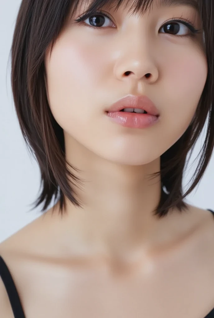 (RAW Photos) , White underwear, Feels good、RAW Photos with both eyes closed,Japanese、Korean、Short Hair、Brown Hair、 Cute face、Upper Body、camisole、Look up、close your eyes、深いsorrow、sorrow、Look at the ceiling、Open your mouth、shout、 Depth of written boundary,Ray Tracing,OC Renderer,UE5 Renderer,Surreal,highest quality,8k,Masterpieces,Ultra-fine,Correct Anatomy.indoor、On the bed、Low - Angle、
