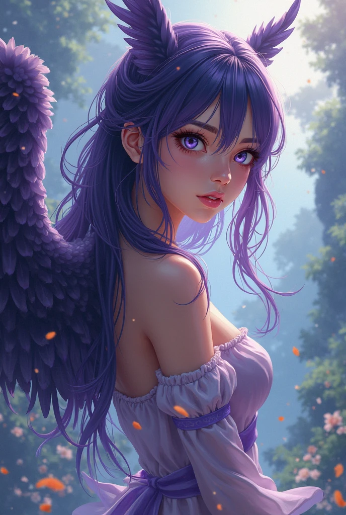 A eldritch angel (central body of a violet lion, 6 pairs of radiant crystal wings, numerous white tentacle eyestalks with neon green eyes) has appeared in a holy corona and approaching the viewer set in a park in daytime
