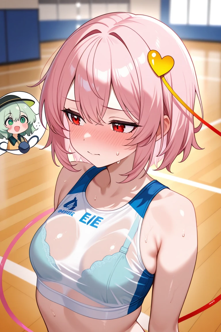 Cat ear、work、Looks very painful、Small face、adult、Very embarrassed look、((Big Breasts))、Very impatient、Trembling、Sweating、Are pregnant、disease、abdomen、abdomen、Wearing gym clothes、Show only your belly、Last month of pregnancy、1One navel、Sitting on the sofa、((((((体よりも大きなabdomen)))))))、限界を突破した大きさのabdomen