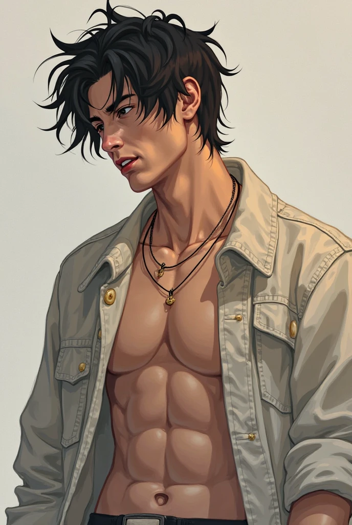 White unbuttoned shirt for men 