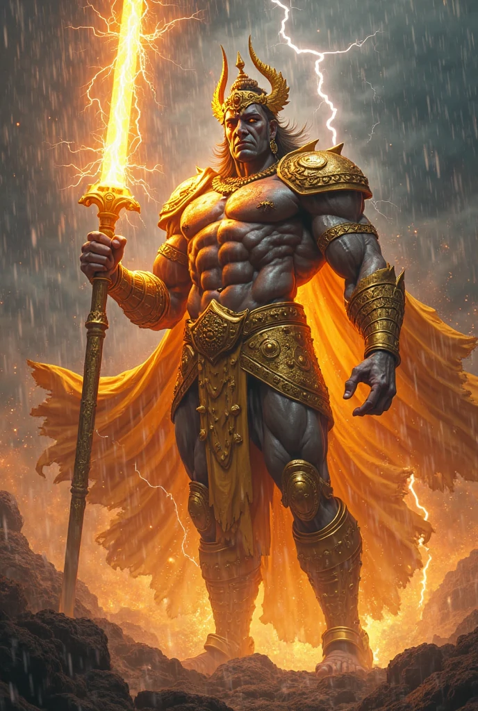 Greek mythology Hades and Lord of the underworld , physically perfect body muscular body frame full bodyshot very tall height of a man, holding a human skull High Resolution,