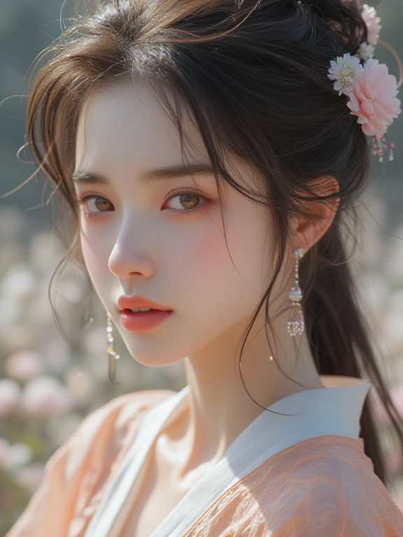 best quality, (masterpiece:1.35), wallpaper,masterpiece, best quality,highres, 1girl, looking at viewer, <lora:Chinese style_20230607154437:0.7>, <lora:hairdetailer:0.5>