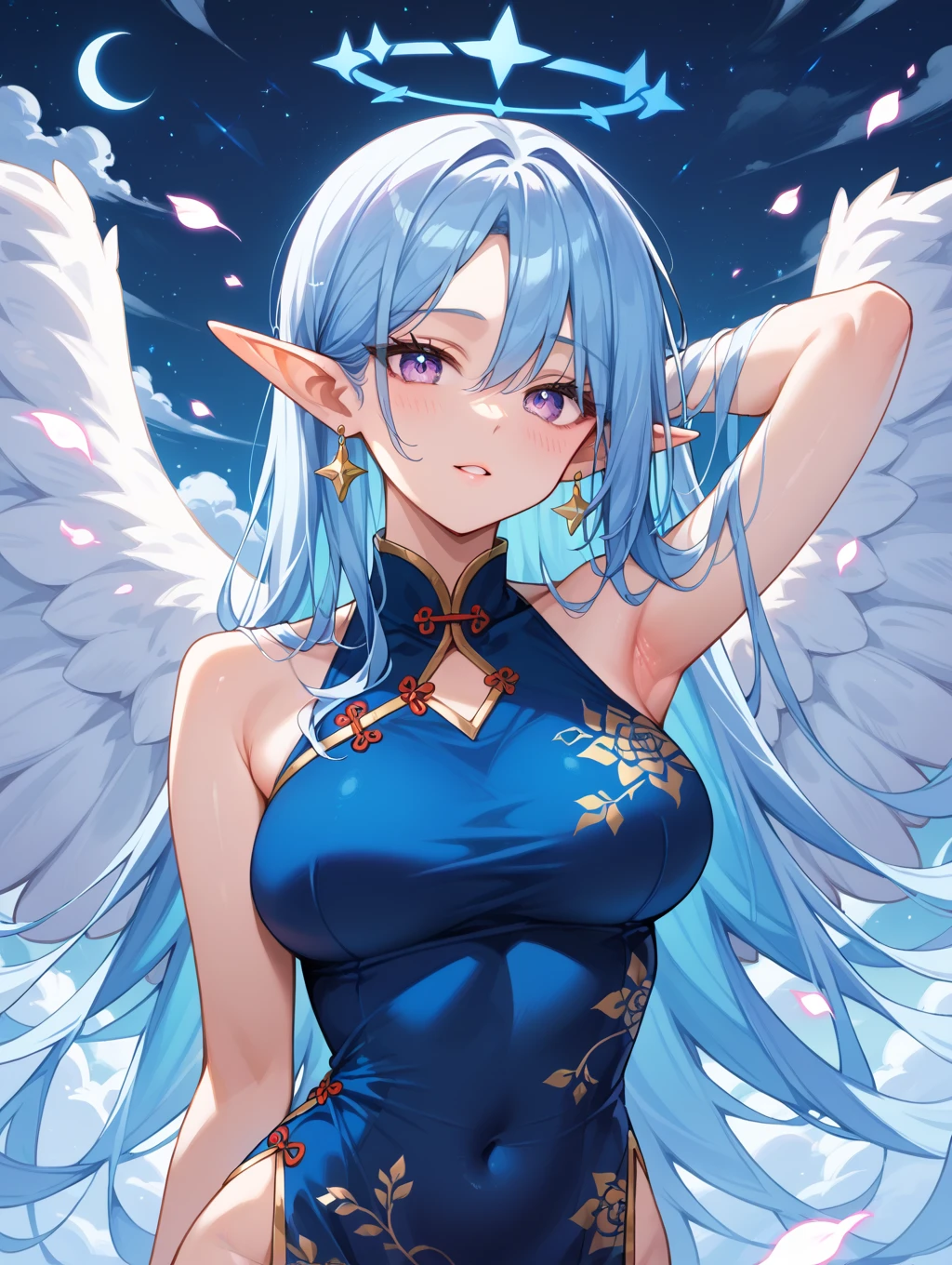 great quality ++ Extremely detailed high resolutionolution, very aesthetic, expressive eyes, (((perfect face))), (((face symmetrical))), ((good anatomy)), (((perfect hands))), (((8k))), UHD, HD wallpaper, (((detailed high cal, (((((1girl)))))), only, masterpiece, The best quality, high resolution, Highly detailed, (illustration), beautiful detailed eyes, (((combatant))), (((1girl))), ((((fulll body)))), (((((((irisviel von einzbern)))))), (((((princess celestia)))), ((((human form)))), (((((smile))))), ((humanized princess celestia)), Celestia, Celestia de My Little Poni, Celestia in milf form, long wavy hair, (((red eyes))), (((strapless tube dress))), (((white dress))), (((milfication))), (((mature female))), (((gigantic breasts))), (((white pony ears))), (((wings))), (((Detailed fingers))), Precise fingers, Not unnatural hands, strange eye, Greek columns, exterior, beautiful majestic forest, vine leaves surrounding the columns, flower bushes everywhere, clear sky, bright sunny day, ((((Multicolored Hair))), heavenly forest,