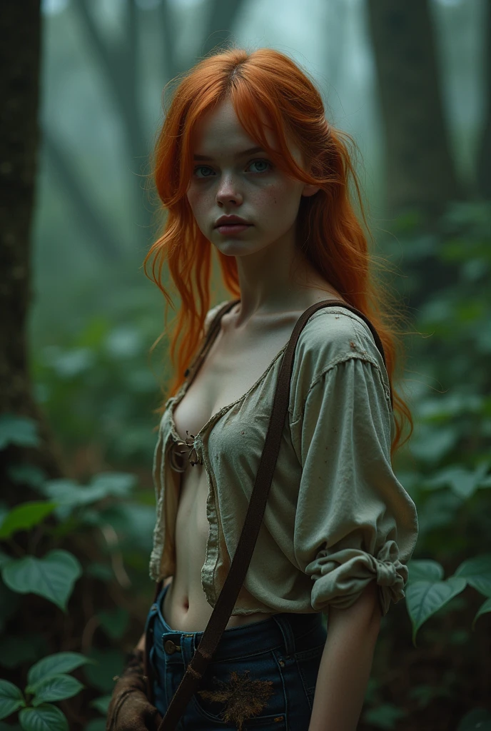 masterpiece, best quality, 8k render in octane, photorealistic highly detailed, volumetric lighting and shadows <lora:more_details:0.6>
nubile young girl, orange hair, dirndl    
A place taken by nature full of mosses and vegetation <lora:epi_noiseoffset2:0.7>