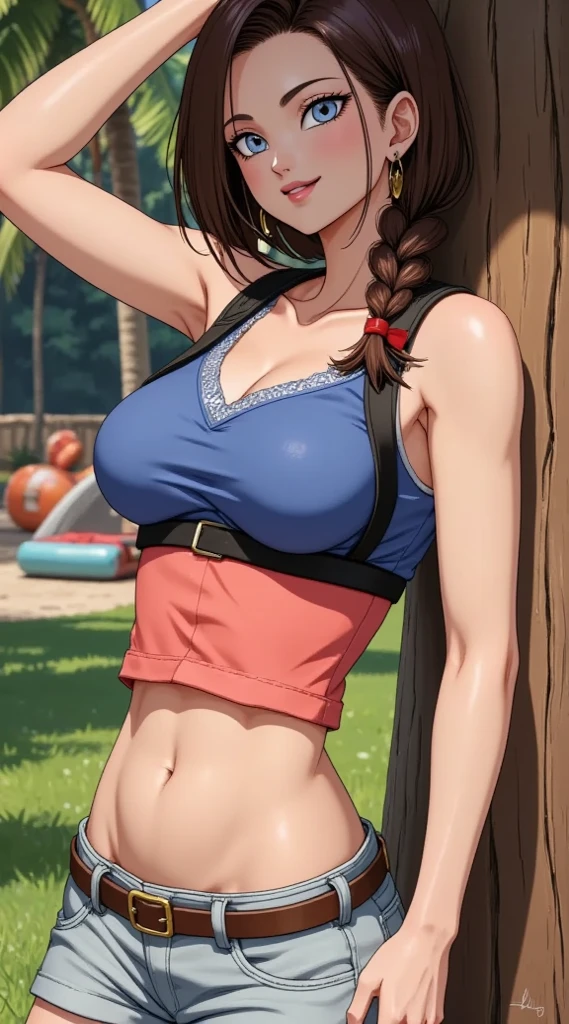 sports bra,stomach,thighs ,short shorts,navel ,fingerless gloves ,collarbone,