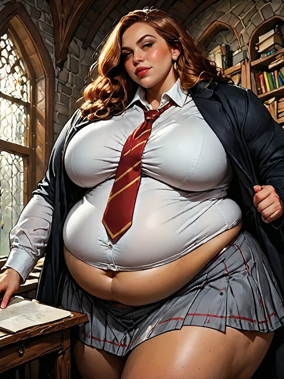 Hermione Granger under a curse that makes her insatiable SeaArt AI