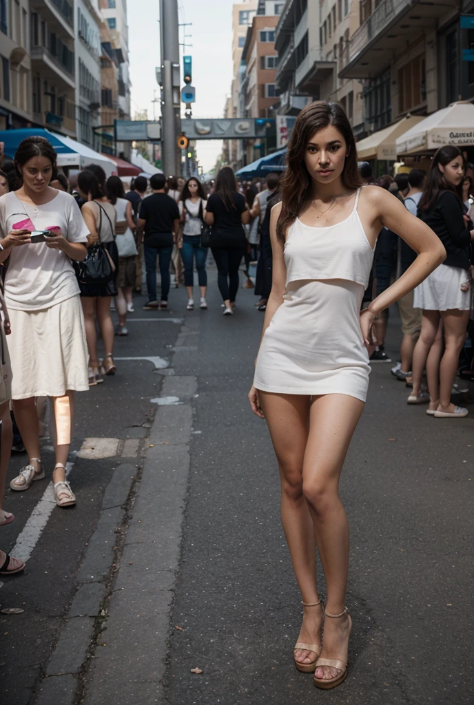 tmasterpiece，abandoned building，Garbage all over the ground，grimy，full-body portraits，Sexy standing pose，Slim legs，very beautiful long slim legs，The barefoot，full body exposed，lace underwear ,perfect fingers