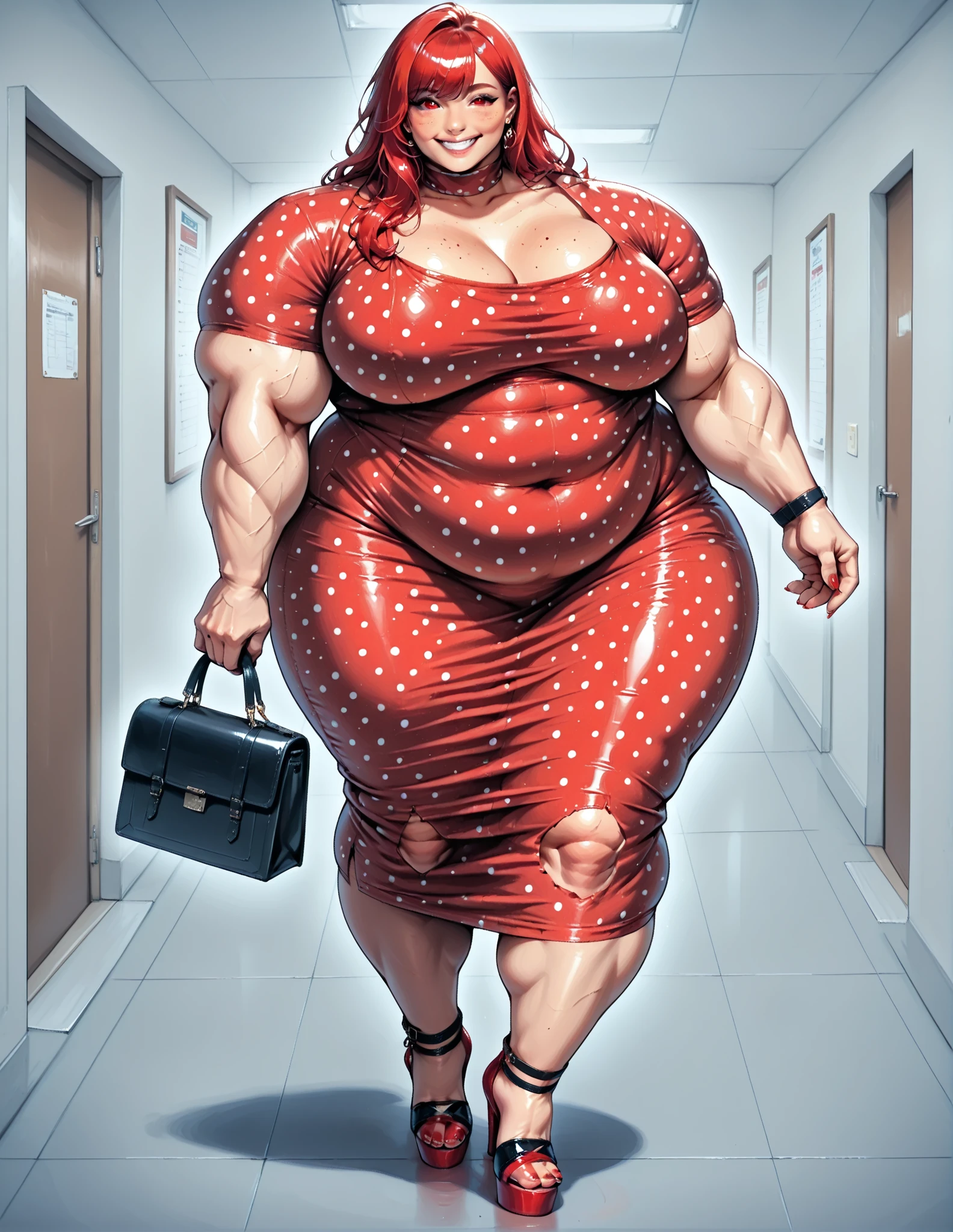(Brown hair、slicked back hair)、Lots of mature women、full body shot shot，They have extremely tall, strong, plump and sexy figures，ultra-realistic 8k, Flawless,Extremely tall,(Redlip,Heavy makeup)、Oversized thick breasts 、Elongated waist，Exaggerated huge thick fat buttocks，Super long big thick legtremely exaggerated thick leg muscles，cropped shoulders、earrinidnight walk down the street、Nikon Z 85mm, ((Best quality)) ,((Masterpiece)), intricately details,Extremely delicate and beautiful, ((Sleeveless sexy mini dress)):1.0、( High-heel stretch boots):1.4、Full body shot:1.0,Sexy smile, hyper pregnant belly