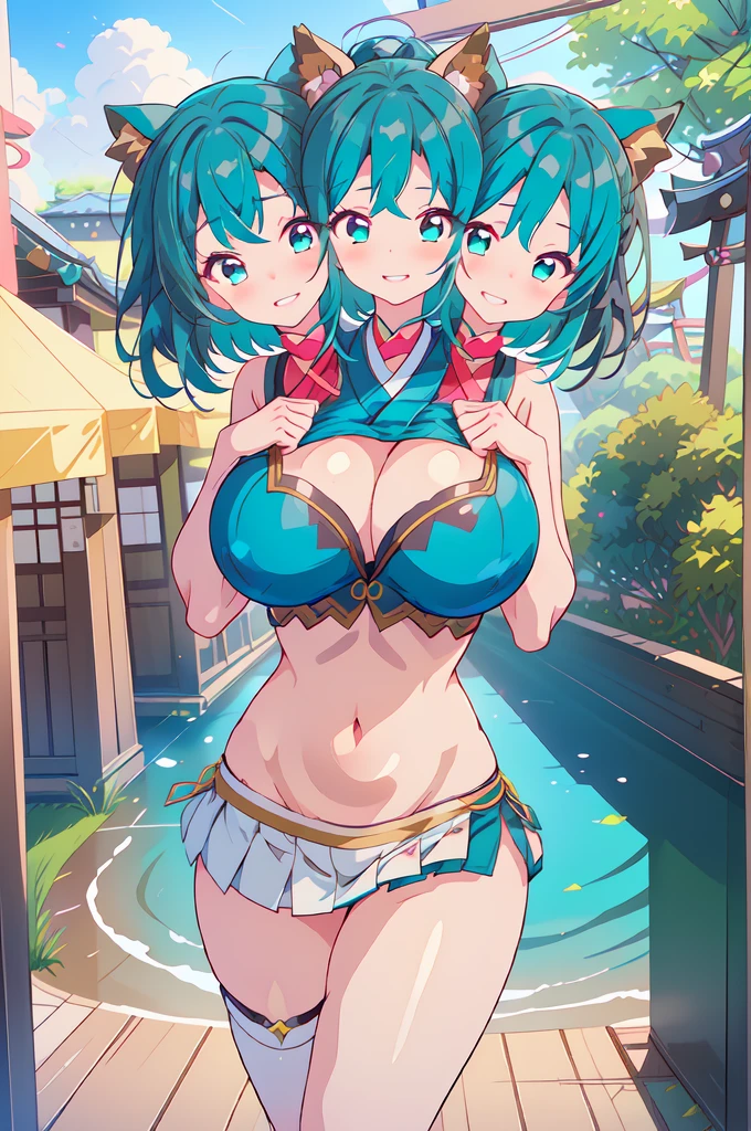 ((masterpiece、Highest quality))、Carnival of Rio、parade、((Japan amusement park、Beautiful illuminations))、(5+ Naked Cute Girls、:1.3、Various hair colors、smile:1.3、Samba Dance:1.3、Samba Costume: 1.3)、(Pussy、Nipples、Mid-chest)、(Glowing Skin、Flashy and gorgeous accessories、Fishnet tights、Black Hair)、Visitors々