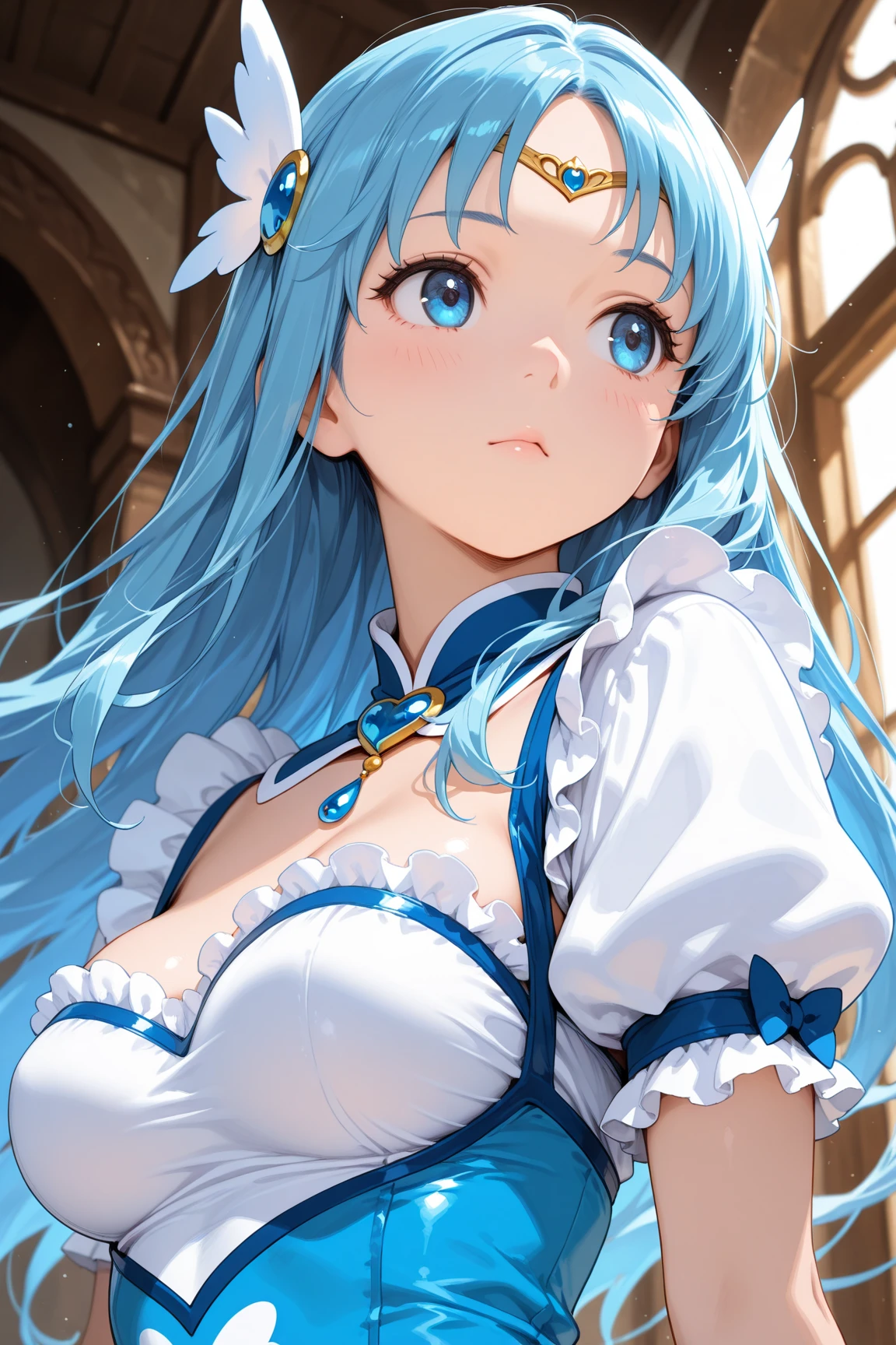 (((anime-style cute face)))、20-year-old female、(Miss Kobayashi&#39;s Dragon Maid、Elma)、Big thighs, Wet body,Light blue eyes、Big eyes:1.5、Very detailed、(8k, RAW Photos, Highest quality, masterpiece:1.2), (extremely detailed 8k wallpaper),Professional Lighting,Sharp focus, Depth of written boundary、Ticker,(((Face close-up))),((((Beautiful Nudes)))),、((Beautiful Skin:1.5))、(((Watery eye)))、((Female genitals exposed:1.8)),((Nipples stand up)),((Sweat)),((blush)),(((Very embarrassed、Very looking at the camera))),((Luxury love hotel bathroom)),(((Lie down on the bed)))、(((Masturbation Poses)))、(((Photograph the whole body)))、Shot from above、（Perfect pink areola）、(Cute Breasts:1.2)、 (Beautiful breasts:1.2)、Put your hands together
