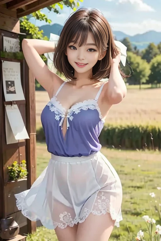 ((SFW: 1.4)),Purebred face_v1, ((Delicate face, Professional photography)), ((SFW, Super short hair, hair on the temples, blond, Large target, clear sky blue eyes, earrings, 1 girl)), Ultra-high resolution, (Practical: 1.4), RAW photos, best quality, (PhotoPractical Stick), Key Points, Soft Light, ((15 years old)), (( (Young face))), (surface), (Depth of Field), masterpiece, (Practical), Miss, Bangs,Braids, ((1 girl)), White nude see-through dress, slim, (Large target_breast:1.2,big nipples)。