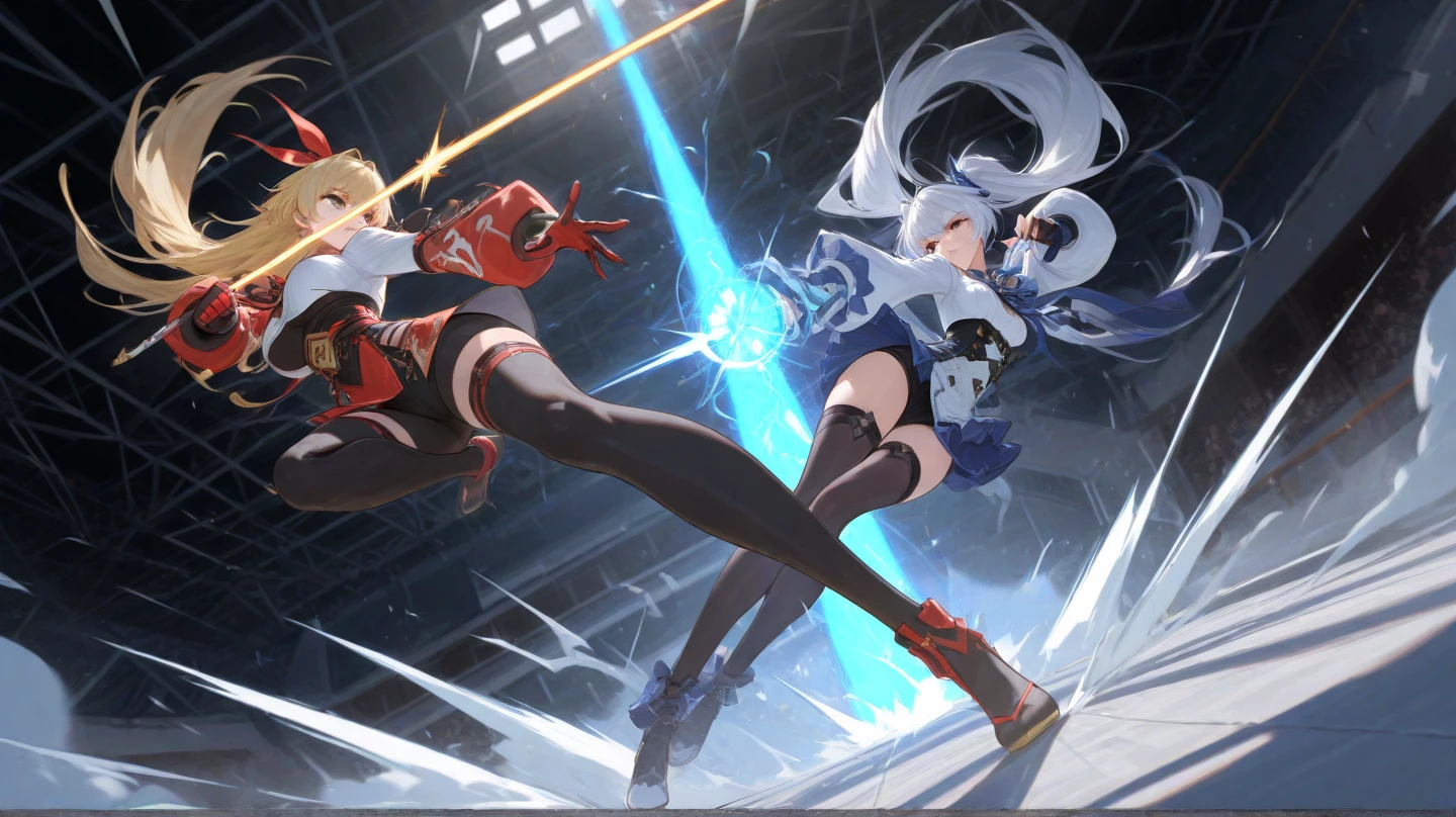 (Highest quality),1 high school girl,fight,Short knife
