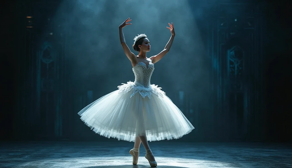 (8k, best quality, masterpiece, dreamlike, hyperrealistic, beautiful eyes, ballet tights, crotch bulge, nutctracker ballet:1.35), (prince kills rat king:1.5)