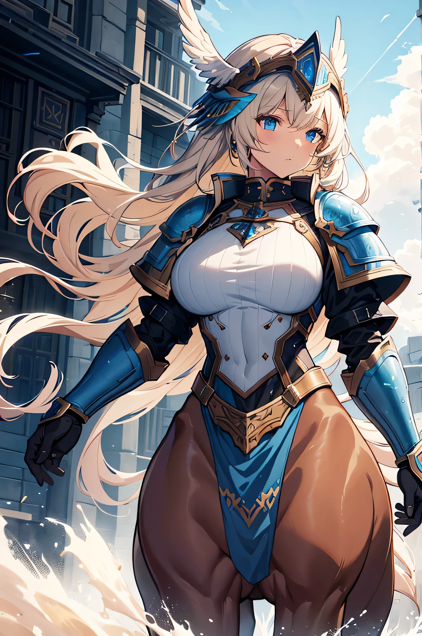 best quality, official art, masterpiece, textile shading, HDR, very detailed, colorful, best details, fantasy, battle suit,1 female, 25 years old, best quality, official art, masterpiece, textile shading, HDR, very detailed, colorful, best details, fantasy, battle suit,1 female, 25 years old, standing on stairs,A castle town with an old castle view, sunny,choppy hair, big breast, skinny,Surrounded by a large crowd:1.9、Confetti flutters、Blessed、Being welcomed:1.5、cameltoe:1.3, looking back, ground level shot:1.9,