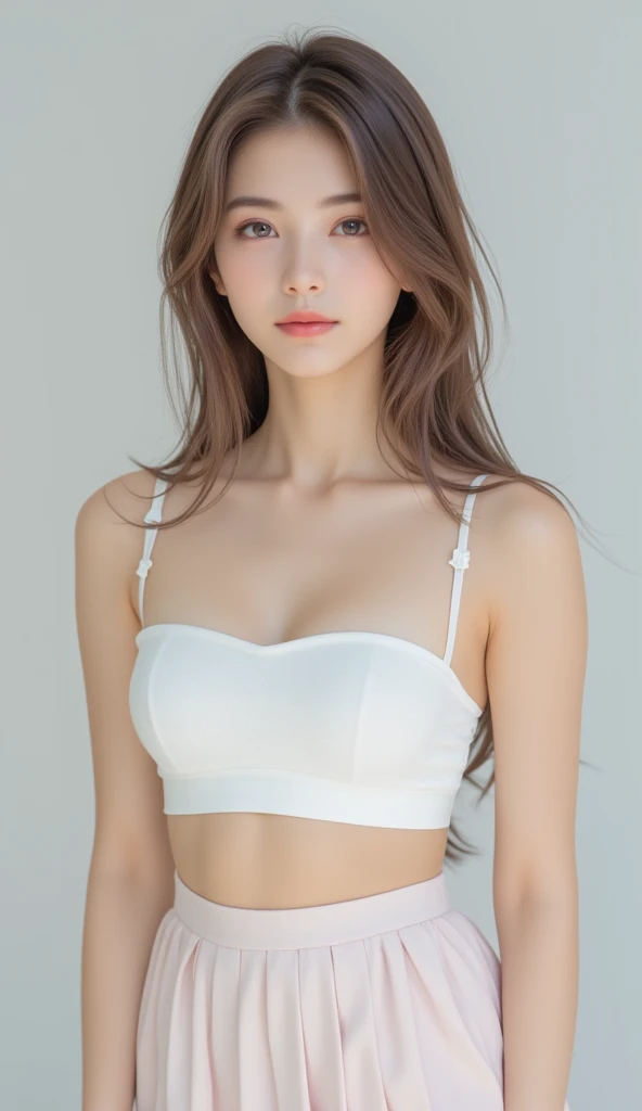 ((highest quality)), ((masterpiece)), (detailed:1.4), 3D, Image of a beautiful woman in sports bra and shorts,nffsw(high dynamic range),ray tracing,NVIDIA RTX,super resolution,unreal 5,Scattered beneath the surface,PBR texturing,post processing,anisotropic filtering,Depth of bounds written,maximum clarity and sharpness,multilayer texture,Albedo and specular maps,surface shading,Accurate simulation of light-matter interactions,perfect proportions,octane rendering,two-tone lighting,wide aperture,Low ISO、White balance、Rule of thirds、8K students、((18-year-old))(((silk sports bra,Silk shorts)))(brown hair)((big breasts)))
