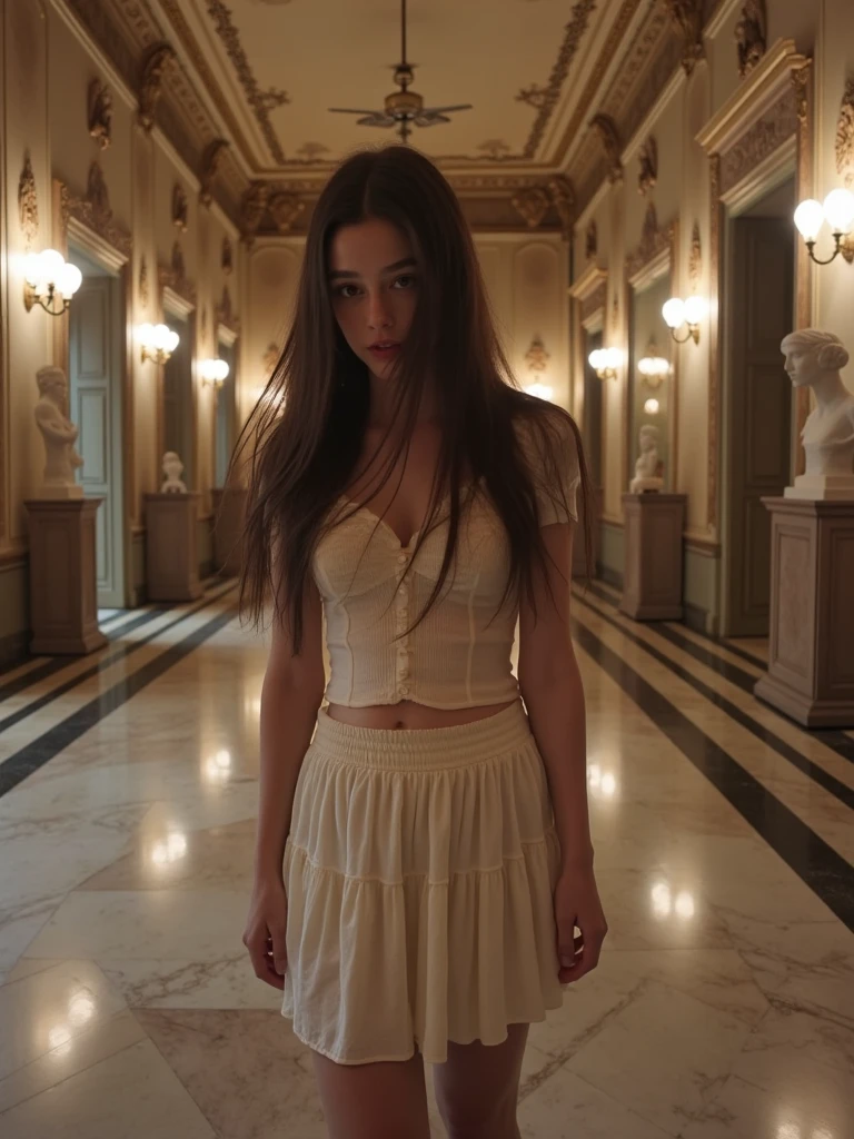 Bare shoulders with full breasts