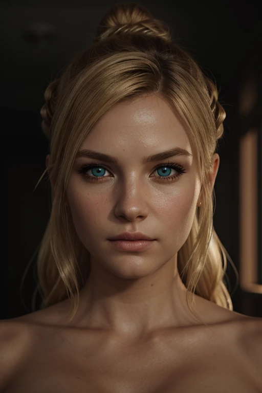 a beautiful blonde woman, detailed face, beautiful eyes, beautiful lips, photorealistic, hyper detailed, 8k, cinematic lighting, dramatic lighting, intricate details, seamless, masterpiece, high quality, extremely detailed, photographic, volumetric lighting, chiaroscuro, dramatic contrast, cinematic composition, dramatic shadows, dramatic highlights